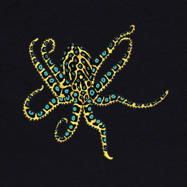 Blue-ringed octopus by VibeCeramicStudios